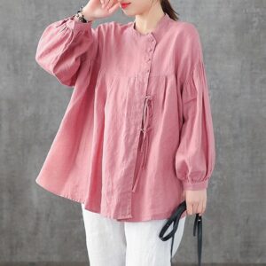 Round Neck Puff Sleeve Top for Women