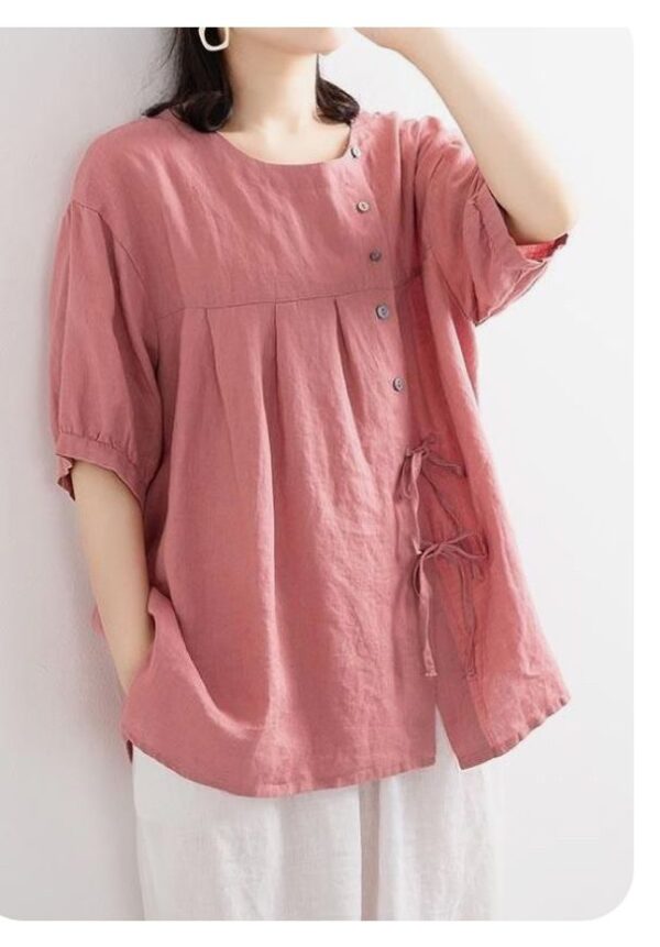 Round Neck Puff Sleeve Top for Women - Image 2